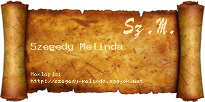 Szegedy Melinda névjegykártya